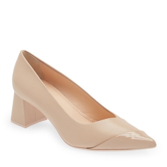 - AGLStety Block Heel Pointed Toe Pump size US6 Brand New